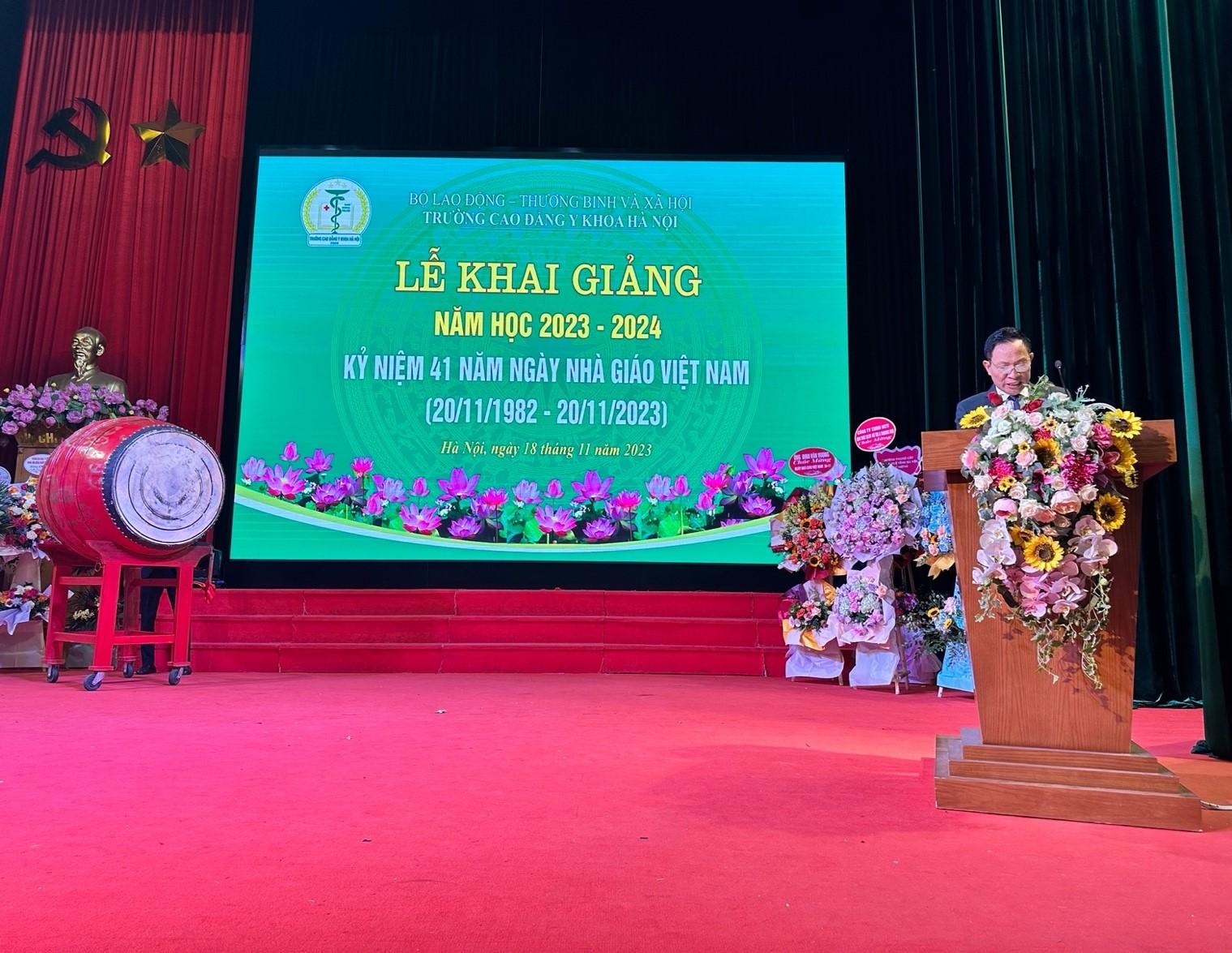 Trường Cao đẳng Y Khoa Hà Nội: Long trọng tổ chức Lễ Khai giảng năm học 2023 - 2024 và Kỷ niệm 41 năm ngày Nhà giáo Việt Nam (20/11/1982 - 20/11/2023)